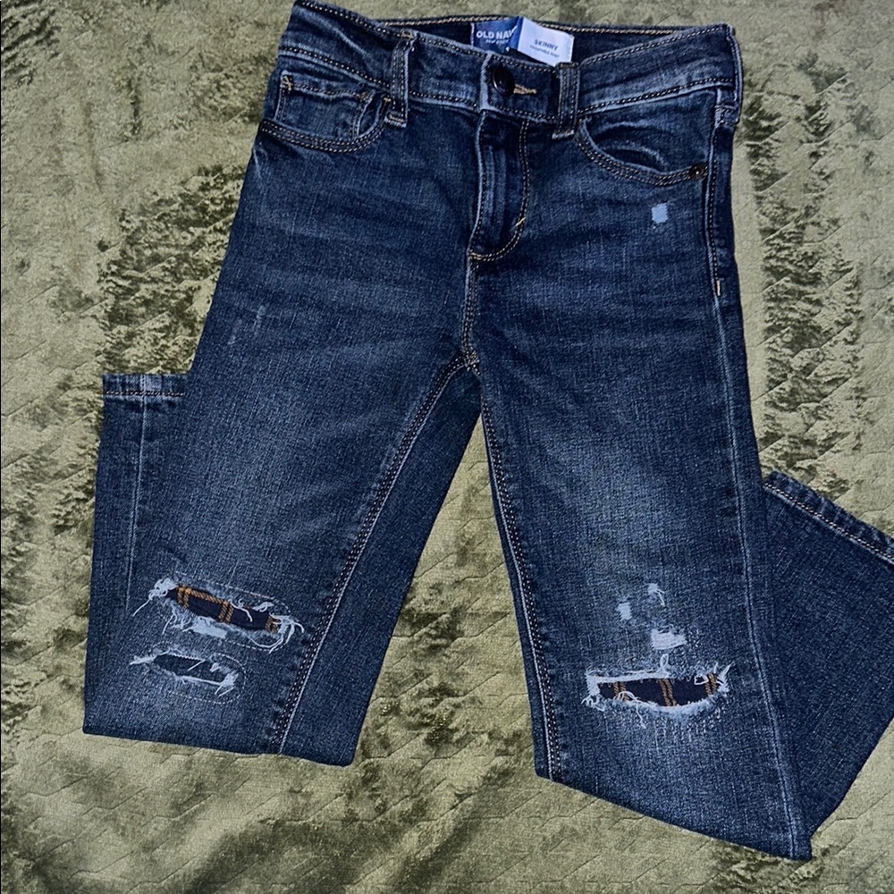 Old Navy Dark Blue Boys Distressed Jeans
